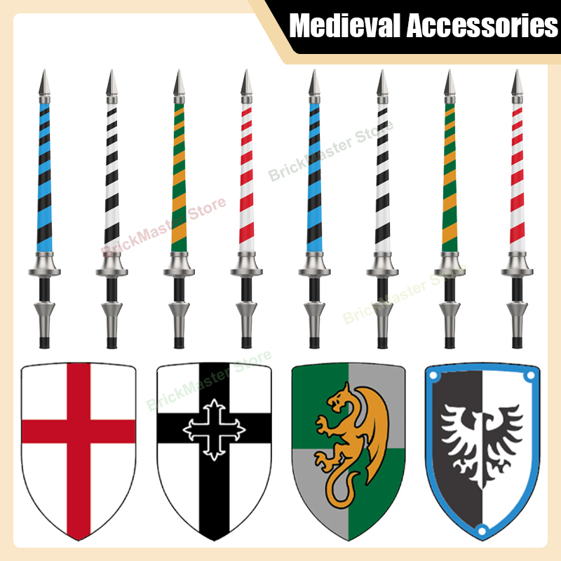 Lego Minifigure Holder - Middeleeuws Militair Kasteel Ridder Bouwstenen Tempeliers