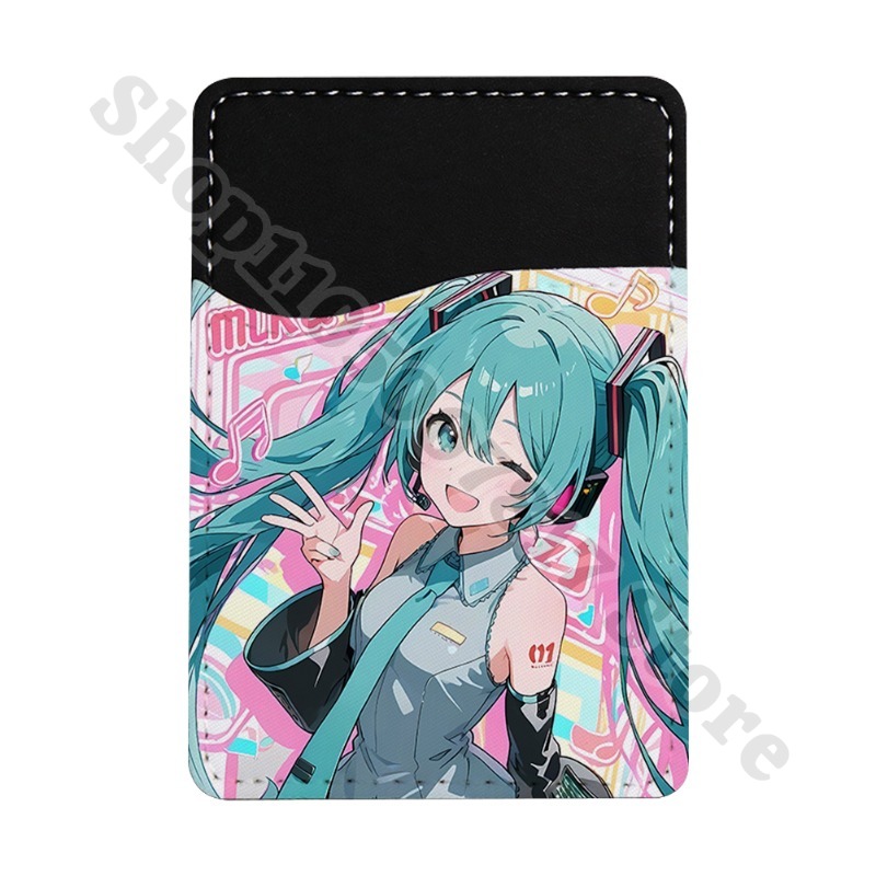 Card Top Loader - Creatieve telefoondecoratie-accessoires Ultradunne portemonnee Hatsunes Miku