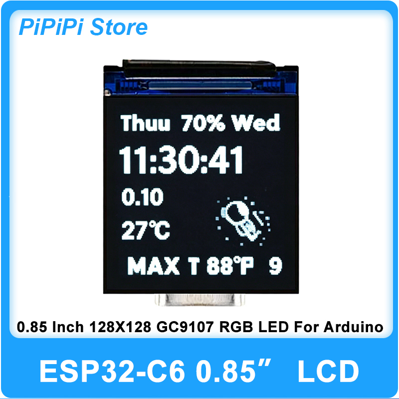 ESP32 C6 0,85 inch 128x128 IPS - Graded Card Display recensie en prijs