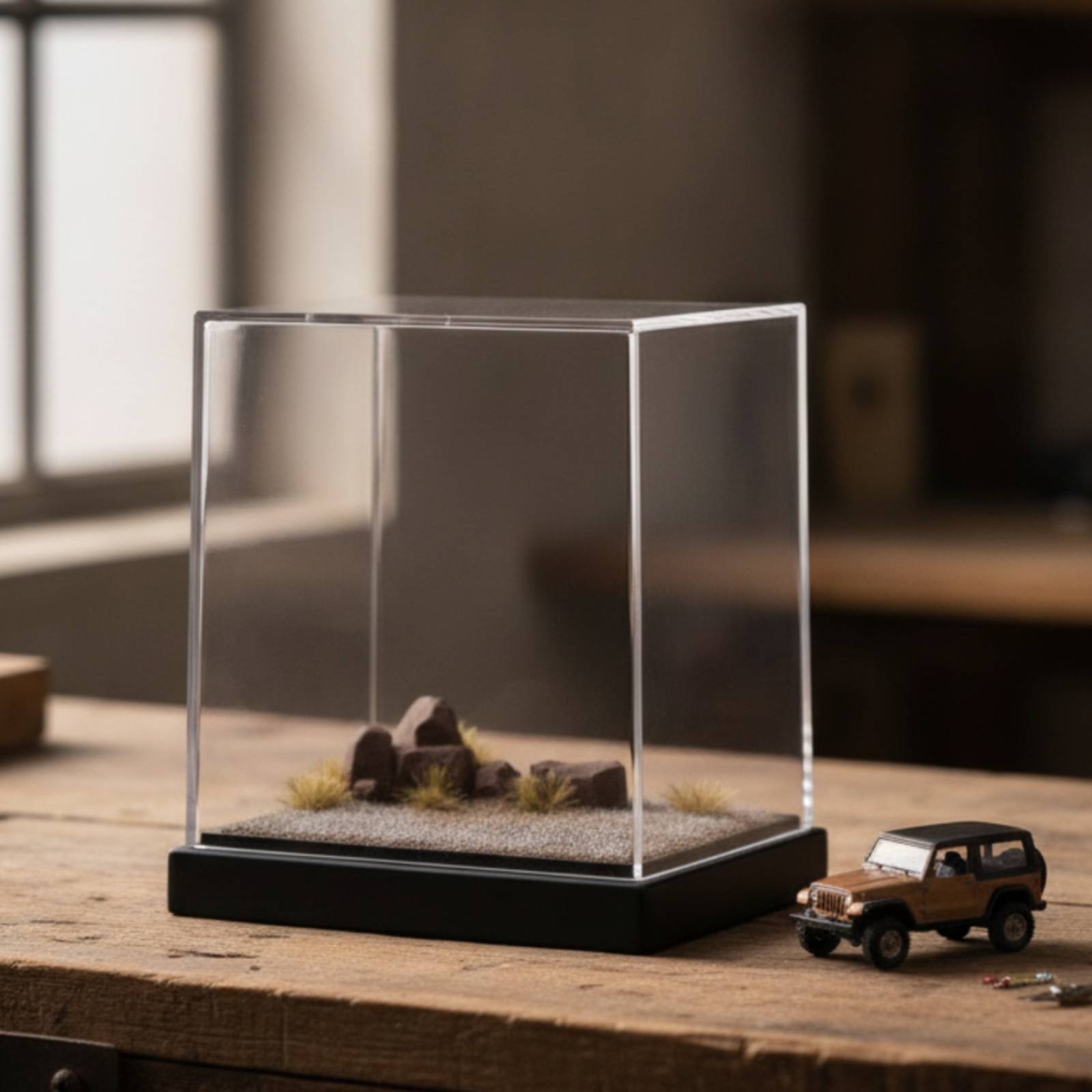 Dioramabasis met acrylafdekkin - Display Case Acrylic recensie en prijs